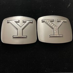 Metal Y Logo Belt Buckles